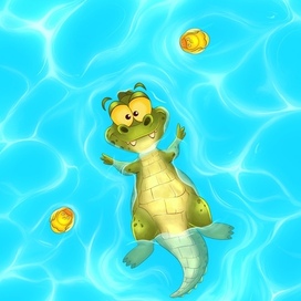 Cute little crocodile