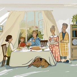 Cozy family moments 