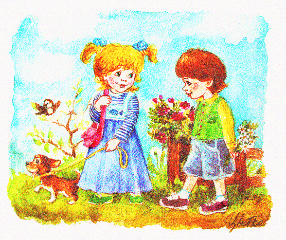 Музыка девочка гуляет. Мальчик и девочка гуляют в саду. Две девочки гуляют рисунок. Девочка гуляет рисунок. Девочка на прогулке рисунок.
