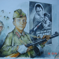 рисунок на обложку "Маленький солдат"