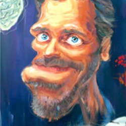 Caricature of Hugh Laurie