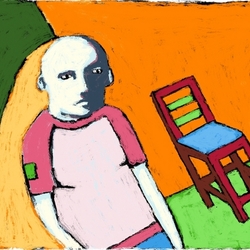 Портрет Лысого со стулом