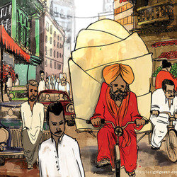 обложка карты города в Мумбаи. фрагмент