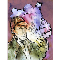 Иллюстрация к рассказу о Шерлоке Холмсе
