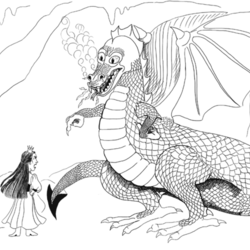 Принцесса и дракон ссорятся