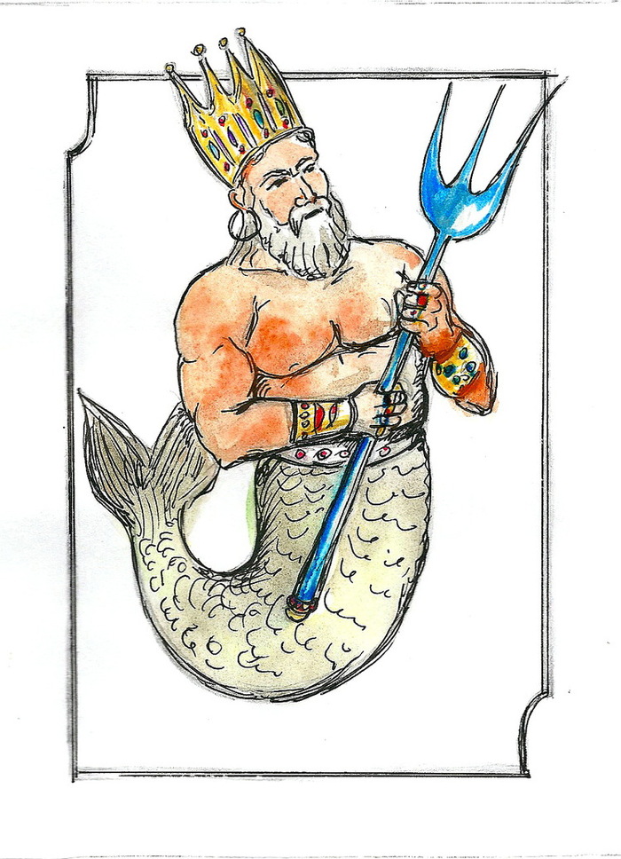 Нептун рисунок. День Нептуна рисунок. Нептун из Садко. Нарисовать морского царя.