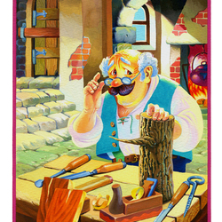 Иллюстрация к сказке "Приключения Буратино"