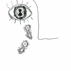 иллюстрация к сборнику поэзии Виталия Рыжкова "Дзверы, замкнёныя на ключы"