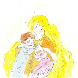Фея с девочками. Иллюстрация к книге "Волшебный лес".