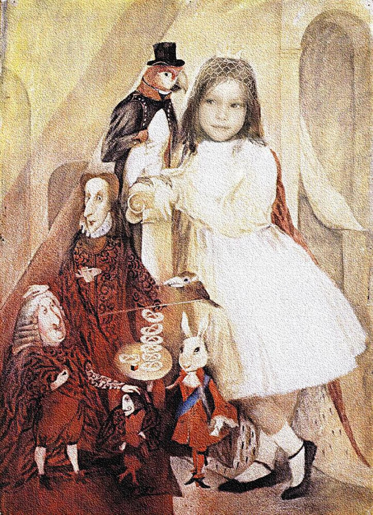 Иллюстрация Алиса в стиле графика | Illustrators.ru