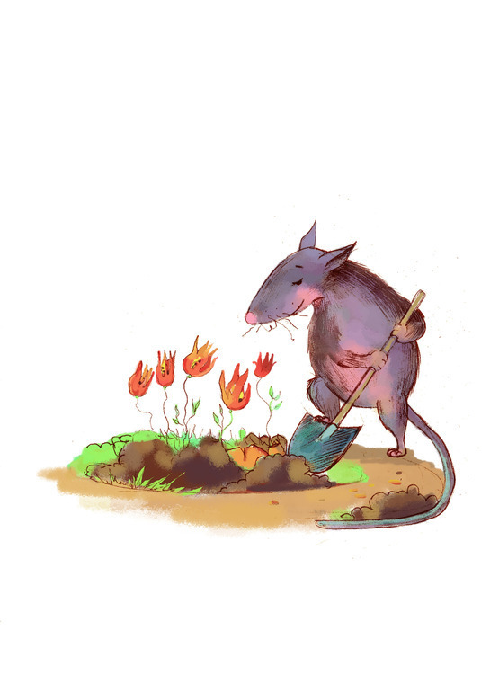 Иллюстрация мышь в стиле 2d | Illustrators.ru