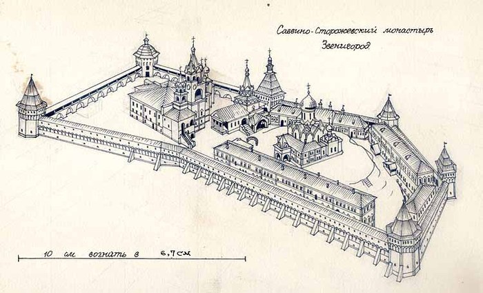 Саввино сторожевский монастырь план