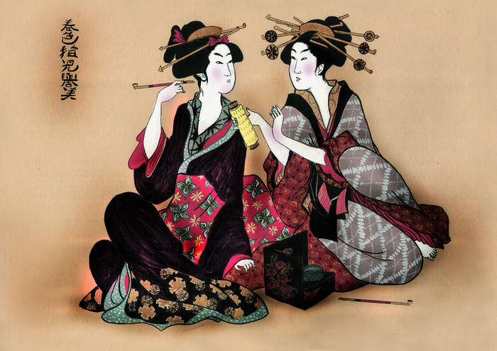 Иллюстрация СЛИВОВЫЙ КАЛЕНДАРЬ ЛЮБВИ в стиле концептуальный