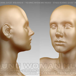 Young woman head