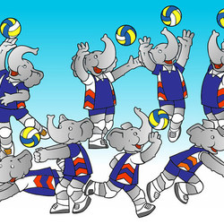 Слоны-волейболисты