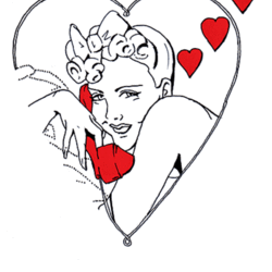 Пин-ап открытка на День Св. Валентина