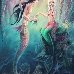 Mermaid and Seahorseman