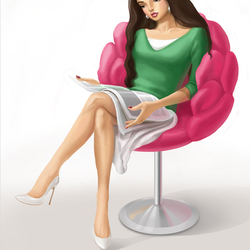 Девушка в кресле