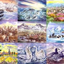 Комлект открыток на тему о дикой природе