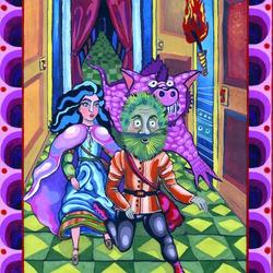 Иллюстрация к сказке "Дети колдуна".