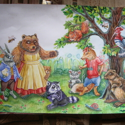 Иллюстрация к сказке про Енота