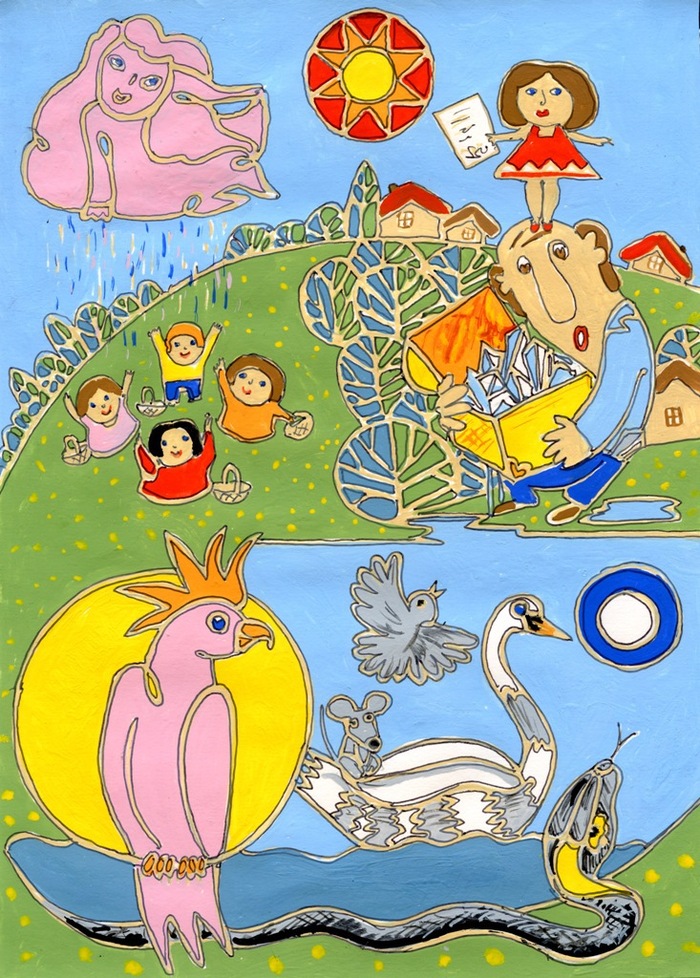 Иллюстрация Иллюстрации -коллажи к сборнику стихов для детей в