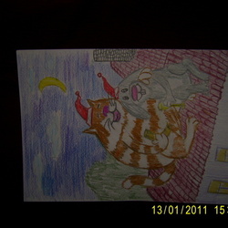 иллюстрация к сказке о новом годе ЗАЙЦА И КОТА