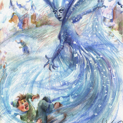 иллюстрация к сказке Г.Х.Андерсена "Снежная королева"