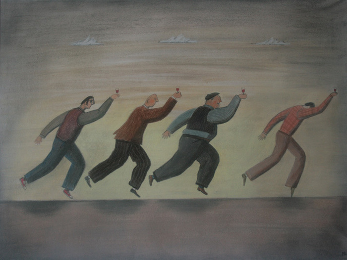 Иллюстрация Сергей Довлатов "Иностранка" в стиле графика