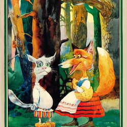 Белорусская народная сказка  "Как кот зверей напугал"  Иллюстрация 1 