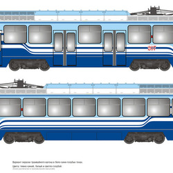 Эскиз на окраску новой модели трамвая 1