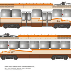 Эскиз на окраску новой модели трамвая 2