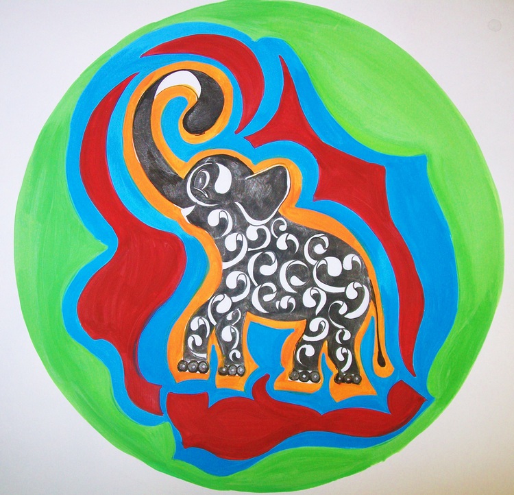 Иллюстрация Слон "Ростелеком" в стиле классика