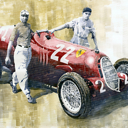 Alfa Romeo 12C-36 Tazio Nuvolari Coppa Ciano race 1937