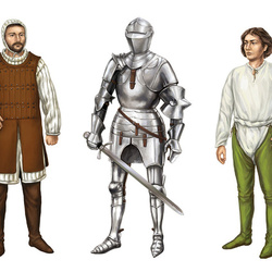 Cредневековые одежды.