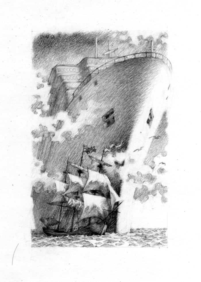 Иллюстрация Б.Акунин "Сокол и Ласточка" Контртитул в