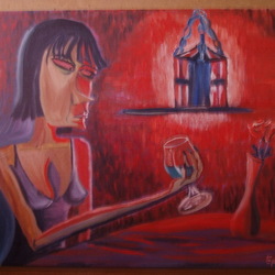 девушка с абсентом