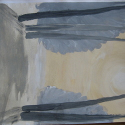 вечернее солнце