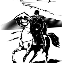 Всадник /Хатали-хан/ (иллюстрация к книге "Дважды возрожденный Лезгистан")