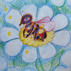 Пчелка собирает пыльцу