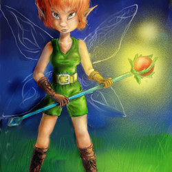 Эльфийка со скипетром