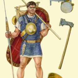 Римский воин в походе
