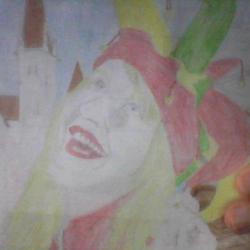 Девушка-скоморох.