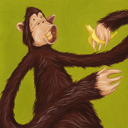 Monkey with banana