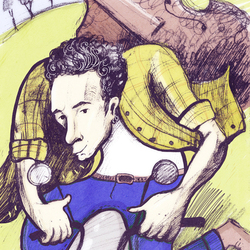 Иллюстрация про любителя рокабилли
