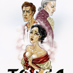 poster for opera TOSCA