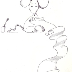 Мышь со свитком