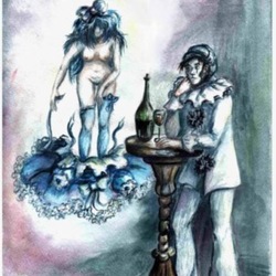 "Любил я девочку с голубыми волосами..."