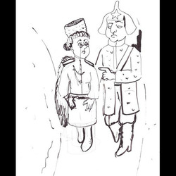 Пленная женщина офицер и большевик