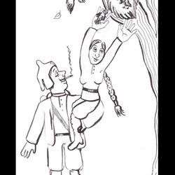 Женщина-офицер и мужчина-большевик